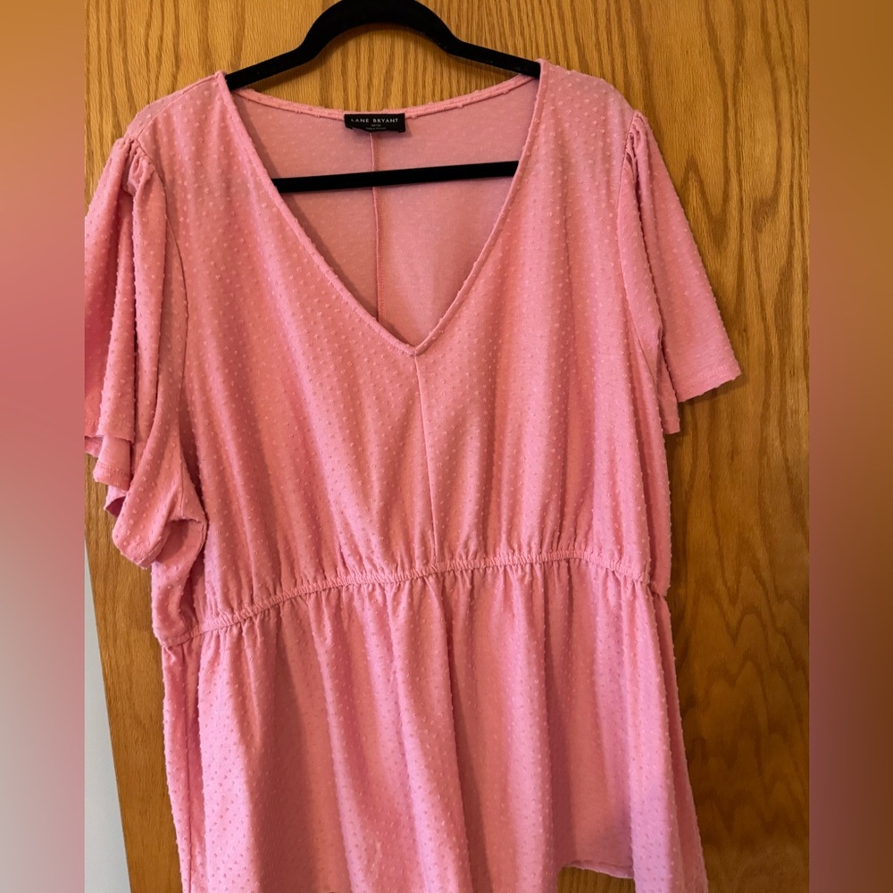 Lane Bryant  Pink Textured Blouse